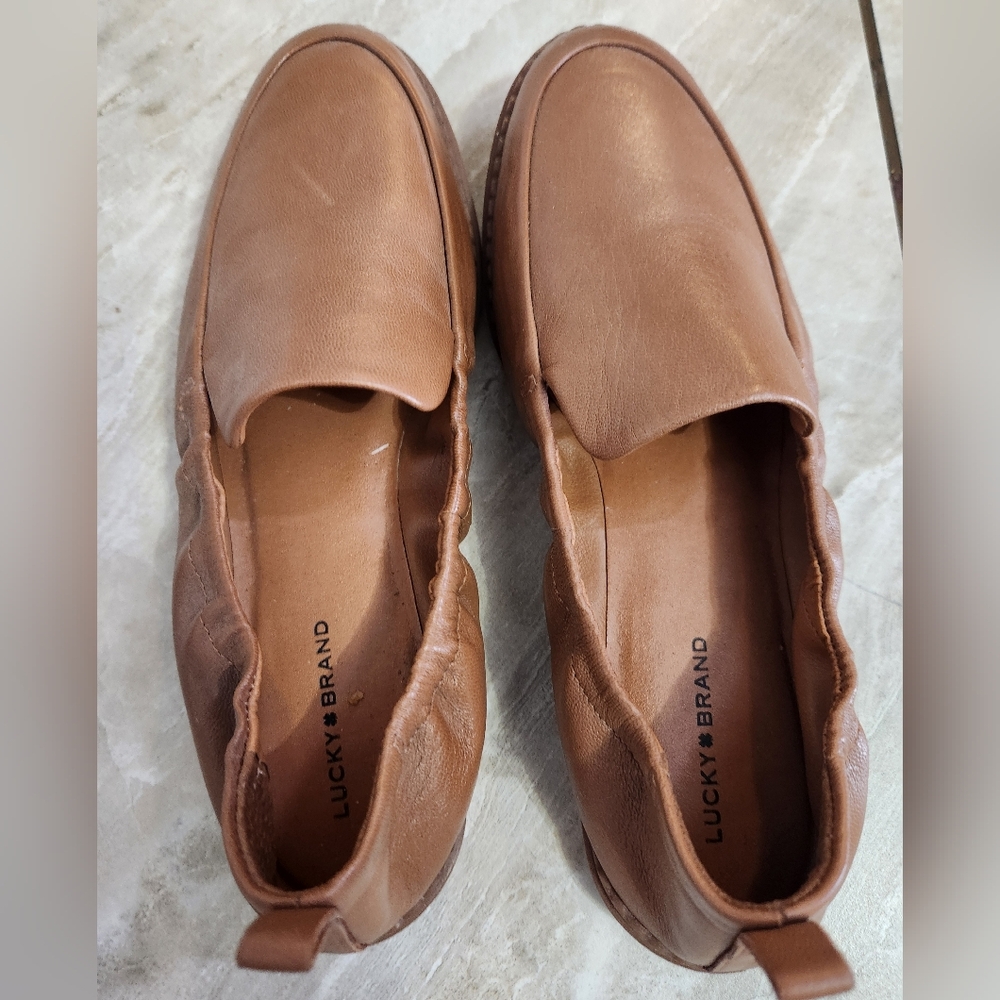 Lucky Brand Tan Loafers Slip-Ons Size 8 1/2